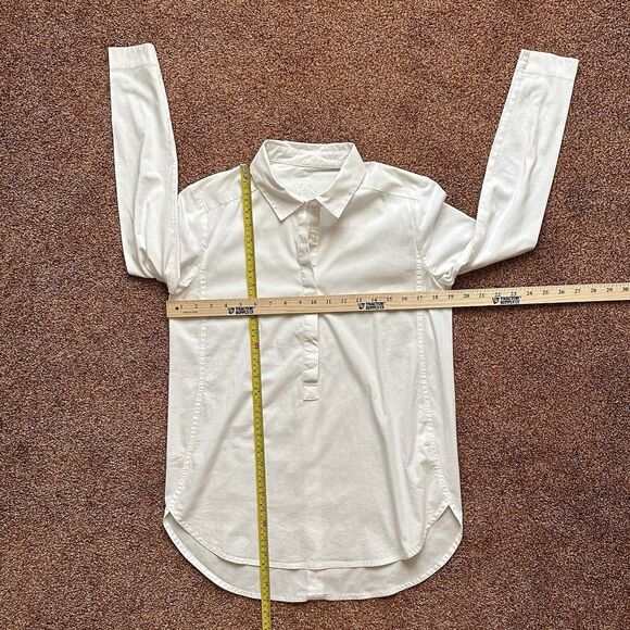 English Laundry Blouse Women’s Small Long Sleeve Pullover 1/2 Button Up White - Picture 8 of 8